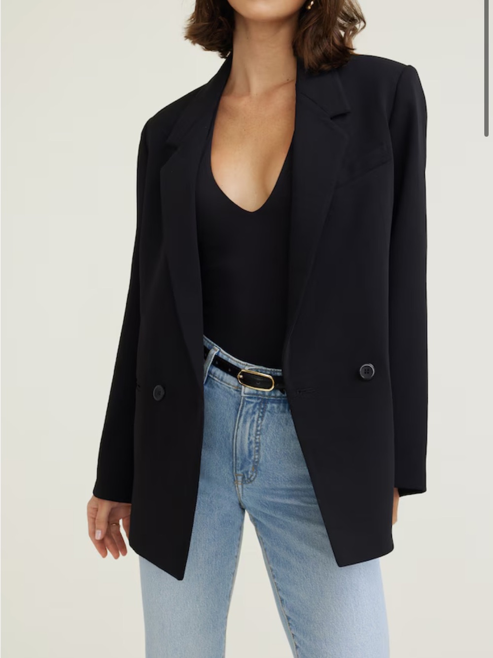 NWT Dynamite Noa Airflow Oversized Blazer Black S/M